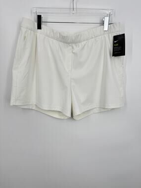 Nike Dri-Fit Flex golf shorts women's 2XL standard fit performance white NEW